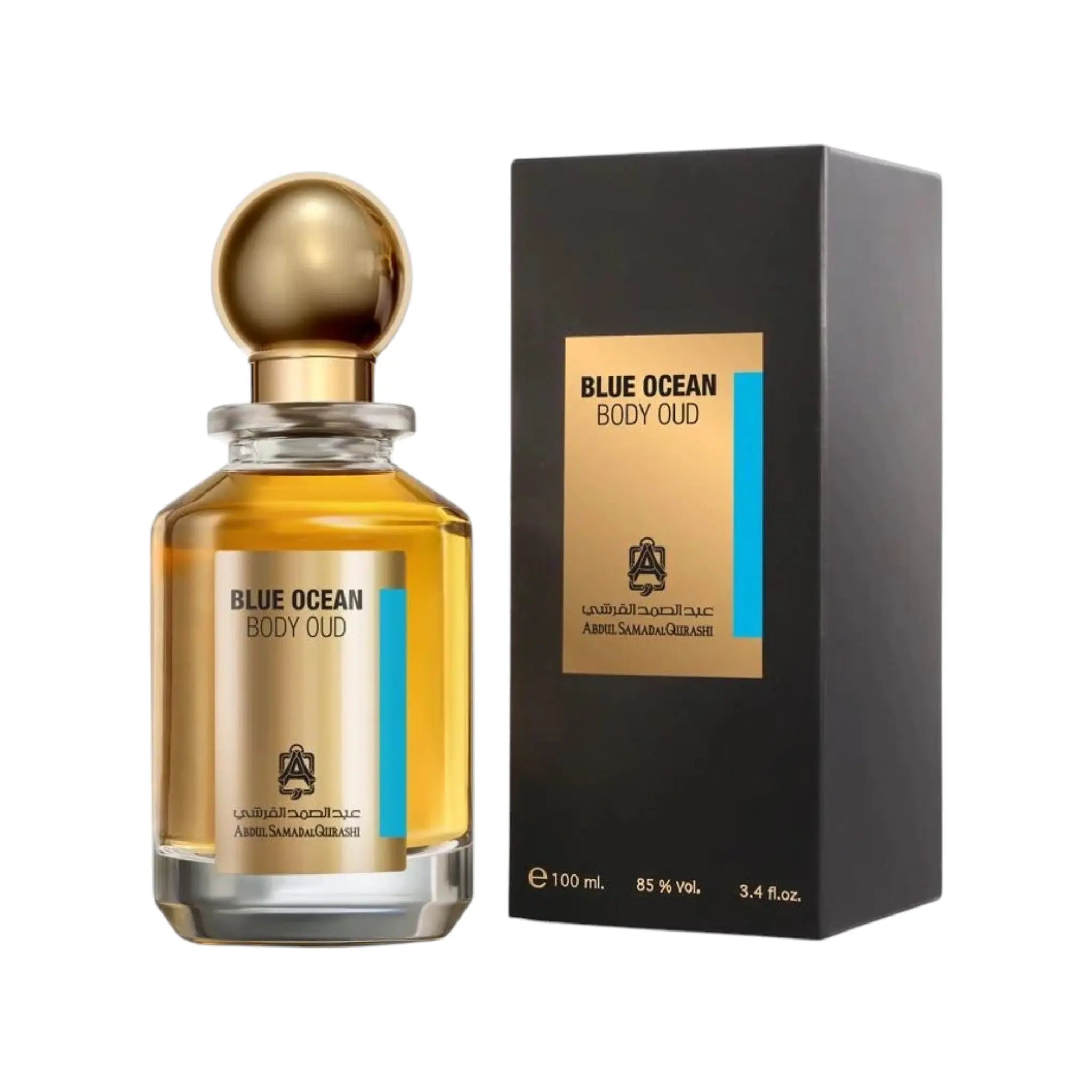 Abdul Samad Al Qurashi Blue Ocean Oud parfum luxe verpakking