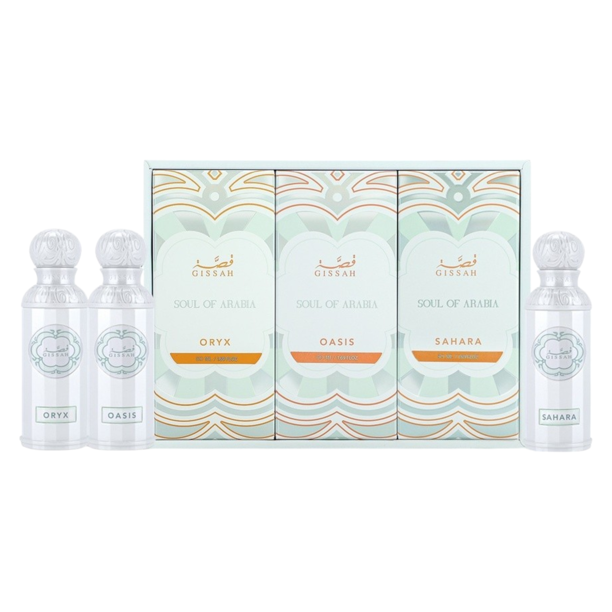 Soul of Arabia Eau de Parfum Set – Gissah Perfumes – 3 x 50 ml Unisex 