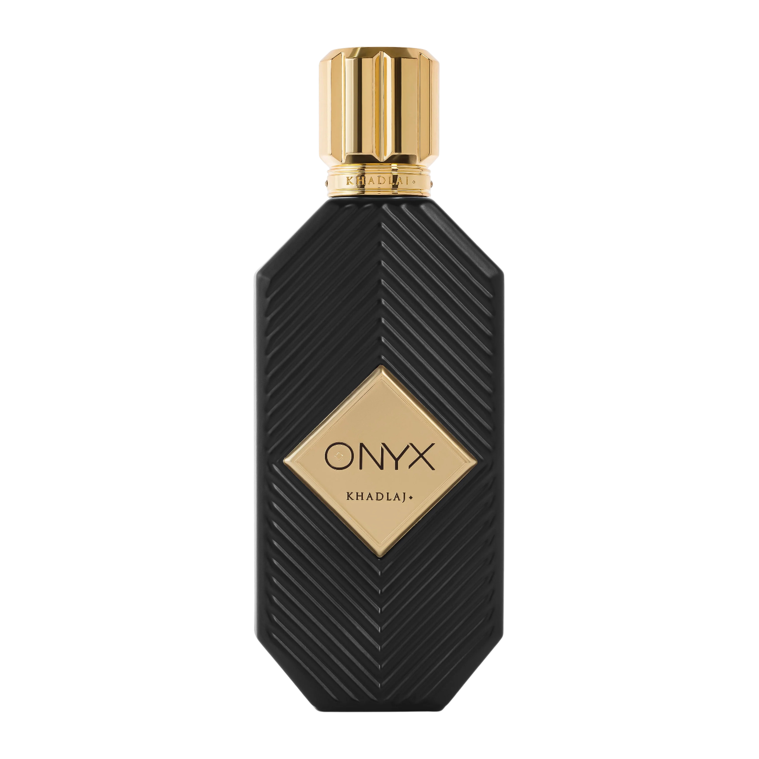 Onyx Gold Khadlaj parfum fles luxe gouden uitstraling intense Arabische geur unisex scent